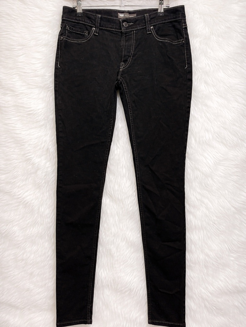 Levi's Black Skinny Jeans with Light Contrast Stitching